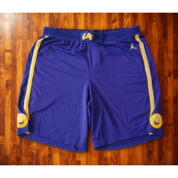 NBA 2018 Celebrity Player Team Lakers Issued Nike Shorts Sz 48 +1 3XL
