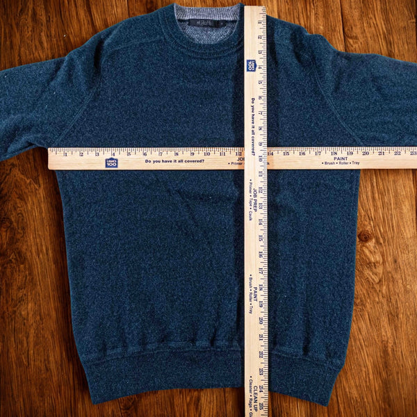 Raffi 100% Cashmere Crew Neck Sweater Blue Green Men’s Size M Luxury Knit