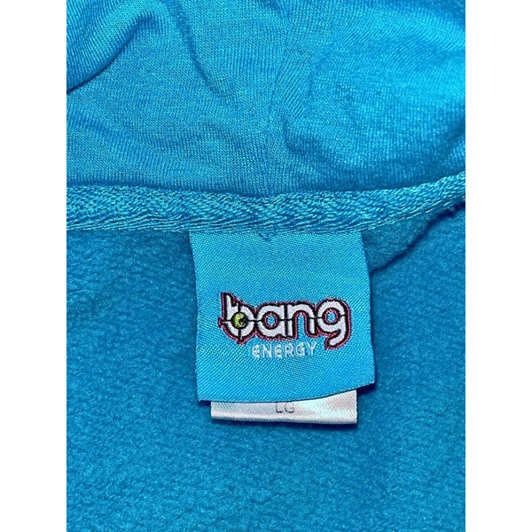 Bang Energy Hoodie Blue Full Zip Mens L Graphic Y2K Monster Energy