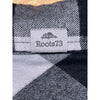 Roots 73 Spruce Lake Amazon Logo Plaid Flannel Shirt Men’s L Gray Black NWT