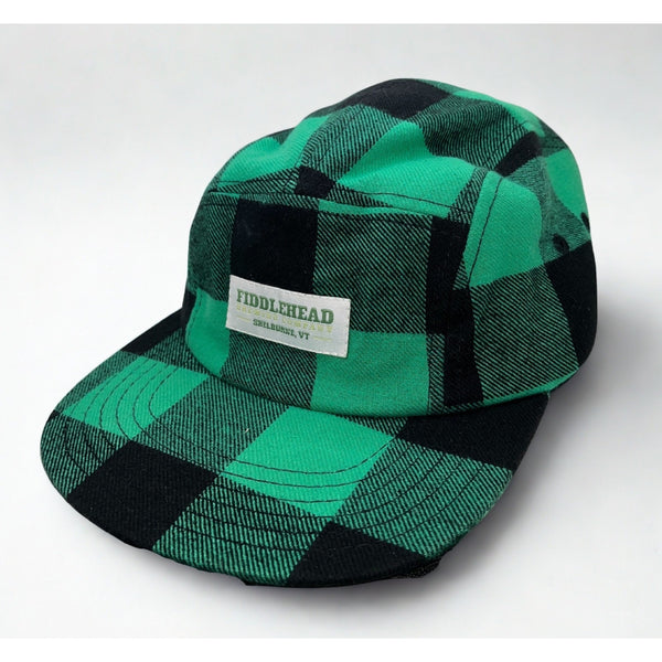 Fiddlehead Brewing Company Shelburne VT Decky 984 Plaid 5 Panel Cap EUC