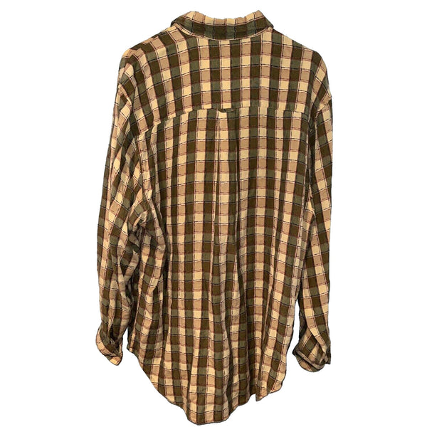 The Territory Ahead Textured Plaid Explorers Shirt Mens L Vintage 90s