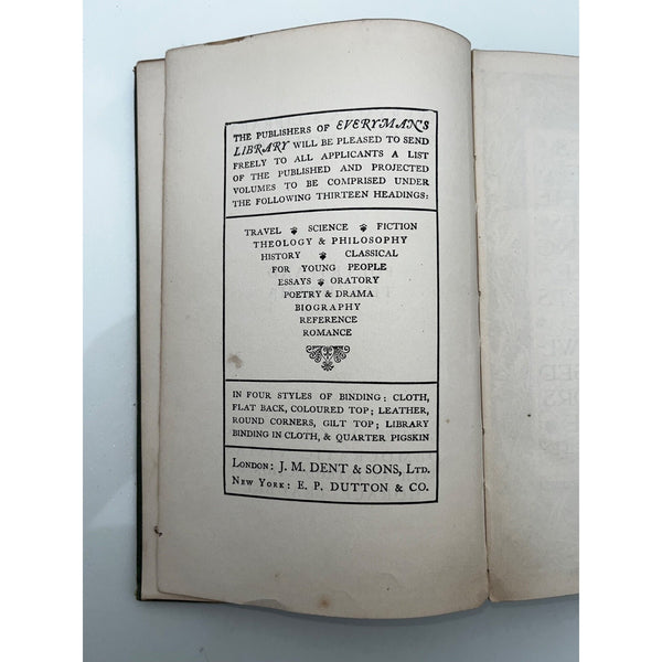 Leaves of Grass Vol 1, & Democratic Vistas, Walt Whitman, Everyman/EP Dutton