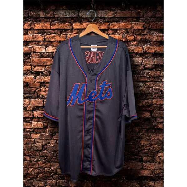 New York Mets Noah Syndergaard #34 Majestic Charcoal Jersey Men's 4XL MLB Rare