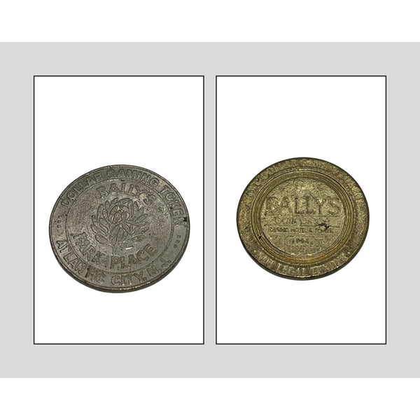 Bally's Park Place Casino Atlantic City, NJ Set Of 2 Tokens