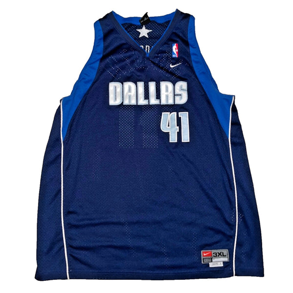 Dallas Mavericks Dirk Nowitzki #41 Nike Jersey Size 3XL +2 Length Vintage RARE