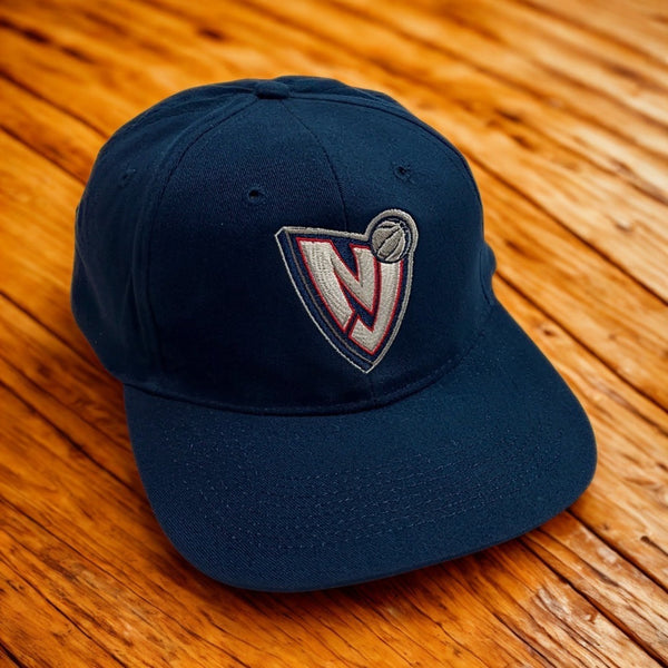 New Jersey Nets Blockhead Logo Vintage 90s Snapback Hat NBA OSFA Taiwan EUC