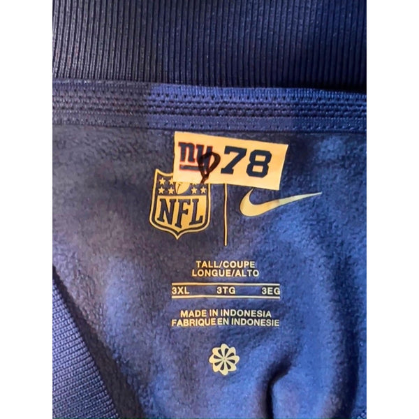New York Giants Andrew Thomas Game Worn Sideline Coaches Blue Jacket Sz. 3XLT