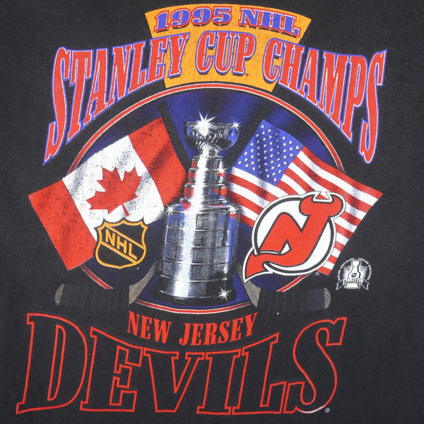 New Jersey Devils 1995 NHL Hockey Stanley Cup Champions Starter Shirt USA Sz. L