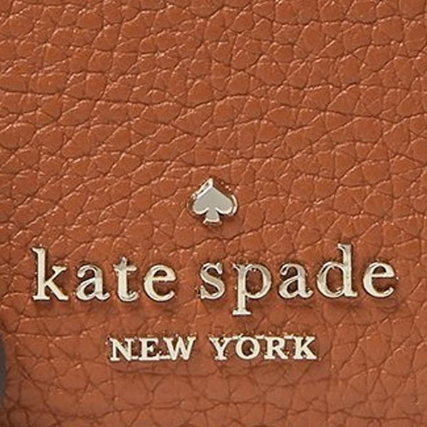 Kate Spade Leila Leather Small Card Holder ID Wristlet Wallet Gingerbread NWOT