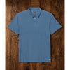 Vuori Strato Tech Polo Large Heather Blue Performance Stretch Golf Polo V188