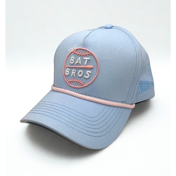 Bat Bros Baseballism Five Panel Snapback Hat Light Blue Rare EUC