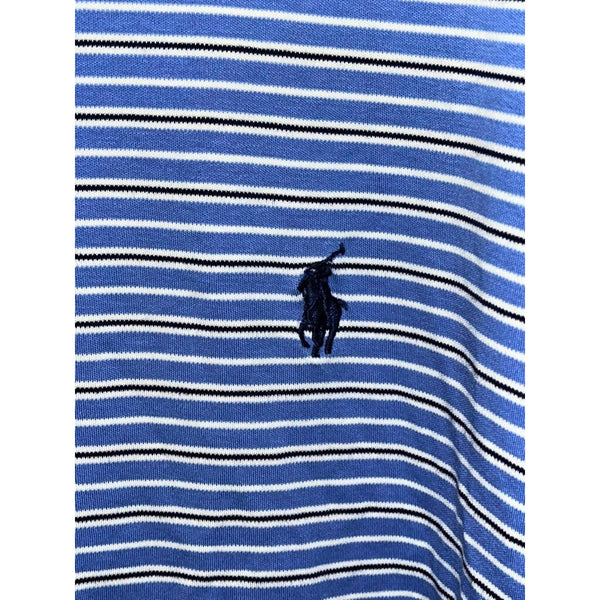 Polo Ralph Lauren Golf Polo 4XB Blue Stripe Pima Soft Touch Big Cotton Shirt