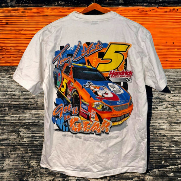 Terry LaBonte Tony Tiger Get It In Gear T-shirt Nascar Texas Chevy Vintage Sz. M
