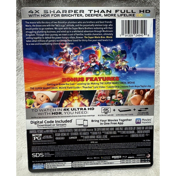The Super Mario Bros Movie - 4K Ultra HD + Blu-ray + Digital Code SteelBook