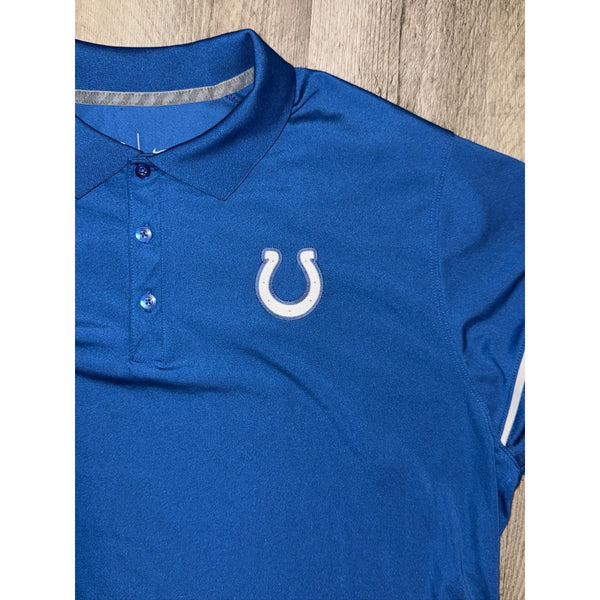 Indianapolis Colts Nike Dri-FIT Polo Shirt Men's XL Blue NFL Training NWOT