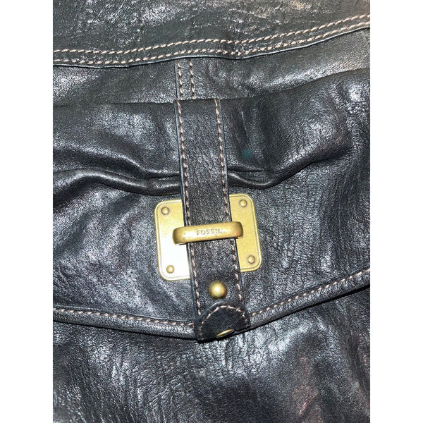 Fossil Large Leather Bucket Shoulder Bag Vintage EUC
