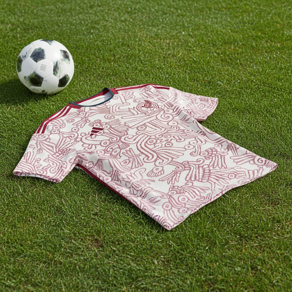 Mexico 2022-23 adidas Away Stadium Jersey Mixtec Aztec Graphic Sz L NWOT