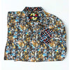 Robert Graham Shirt L Geometric All Over Print Flip Cuff NWOT Classic Fit