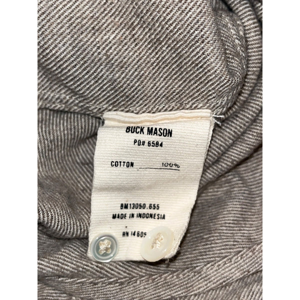 Buck Mason Pacific Twill One Pocket Button Up Shirt Mens Medium Brown