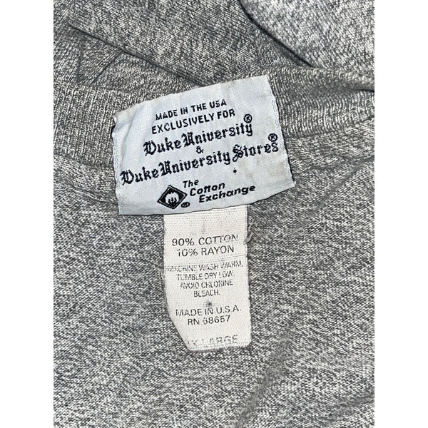Duke Blue Devils Basketball T-Shirt Vintage 90s USA Heather Gray Men's XL Rare