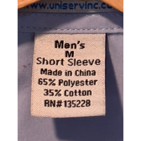 Jersey Mike's Subs Shirt Mens Medium Blue Short Sleeve Button Uniform