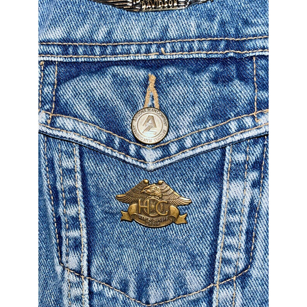 Arizona Harley Davidson Patches Denim Jean Motorcycle Jacket Sz. S Vintage