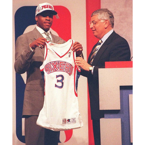 Philadelphia 76ers 96-97 Game Issued Jersey Sz 52 +4 Iverson Rookie Season