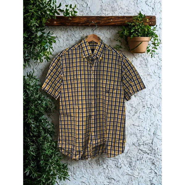 Paul & Shark Yachting Plaid Shirt Men’s 39/15.5 M Short Sleeve Button Down Italy
