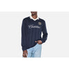 Abercrombie & Fitch Cadillac Soccer Sweater 2XL Blue Ribbed Rugby Polo NWT