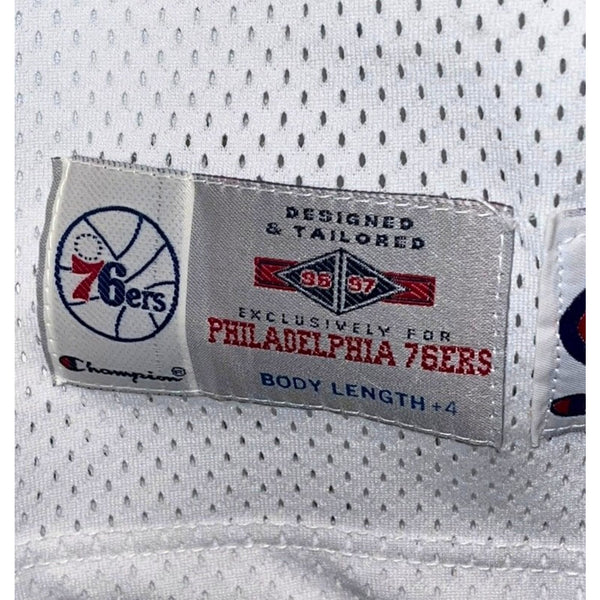 Philadelphia 76ers 96-97 Game Issued Jersey Sz 52 +4 Iverson Rookie Season