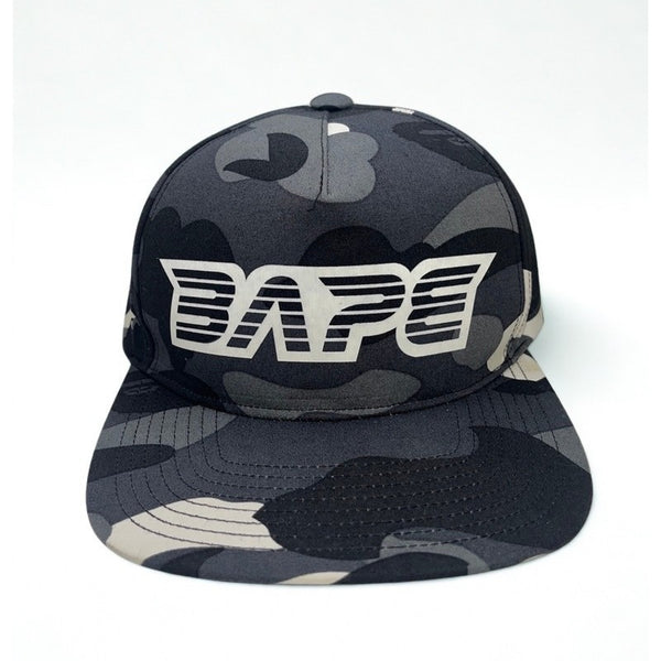 BAPE City Camo Glow In The Dark Snapback Hat Black Gray Japan NWOT Rare
