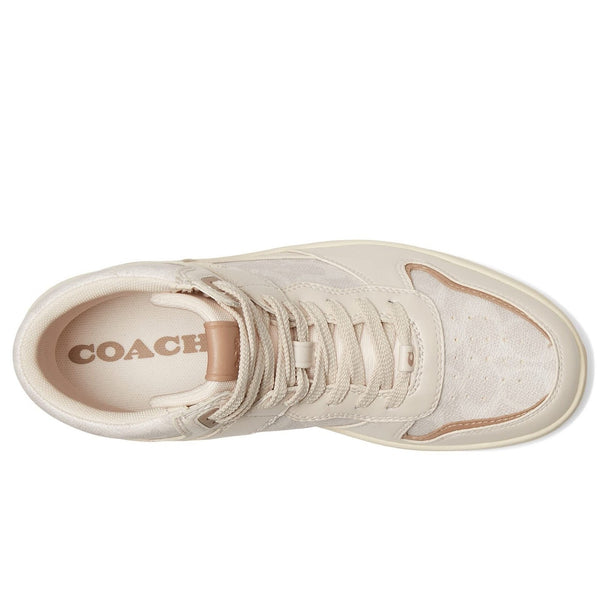 Coach Hi Top Sneakers CD304 Chalk Coated Canvas Women’s Sz 11B NIB MSRP $229