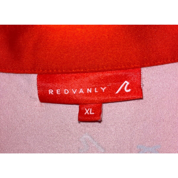 Redvanly Polo Shirt Mens XL Red Spotted Performance Stretch Golf Activewear