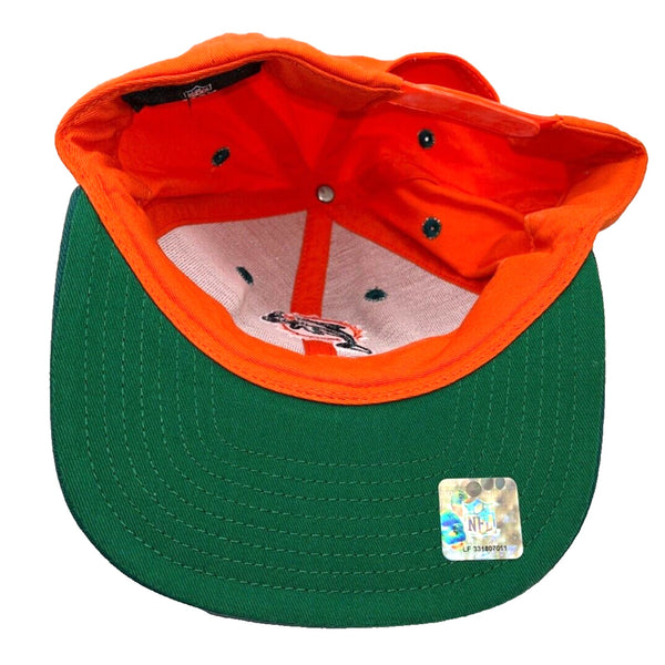 Miami Dolphins Hat Cap Reebok Snapback Green/Orange Embroidered Logo Vintage