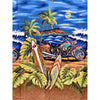 Kys Hawaiian Shirt Mens Large Motorcycle Palms Short Sleeve Camp Vintage