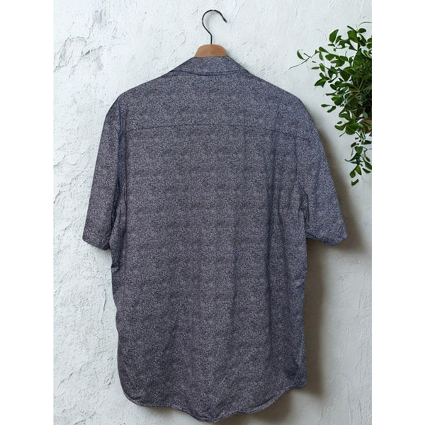 Bugatchi OoohCotton Tech Shirt XL Gray 8 Way Stretch Short Sleeve Button Up NWOT