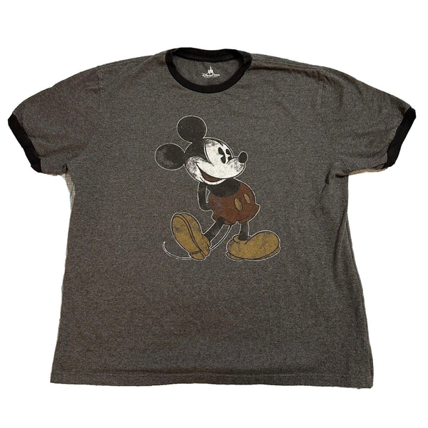 Disneyland Resort Walt Disney World Gray Short Sleeve Mickey Mouse T Shirt XL
