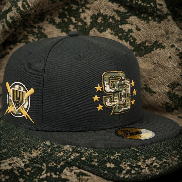 San Diego Padres New Era 2024 Armed Forces Day Camo 59FIFTY Fitted Hat 6 7/8 NWT