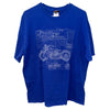 Harley Davidson Portsmouth, Virginia Marines Blueprint XL Rare Biker T Shirt Tee