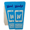Wendy's Metal Restaurant Mobile Order Parking Sign Direct From Store