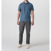 Vuori Strato Tech Polo Large Heather Blue Performance Stretch Golf Polo V188