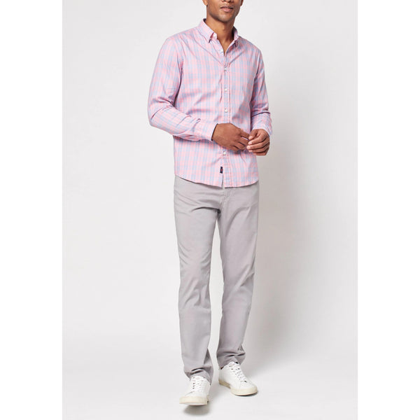 Faherty Movement Shirt 2XL Supima Stretch Summer Rose Plaid Button Up EUC