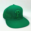 Philadelphia Phillies New Era 59FIFTY Fitted Hat 7 3/8 Green Monochrome Y2K MLB