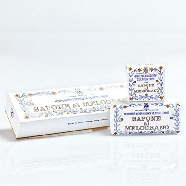 Santa Maria Novella Melograno Soap Set 3 Bar Gift Box 100g 200g NIB Italy