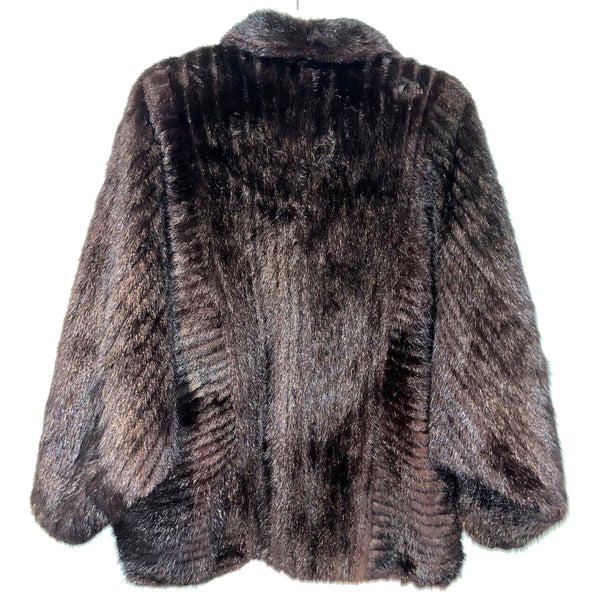 Ranch Mink Fur Coat Severyn Furs Short Jacket Womens Sz 10 PRISTINE Stored VTG