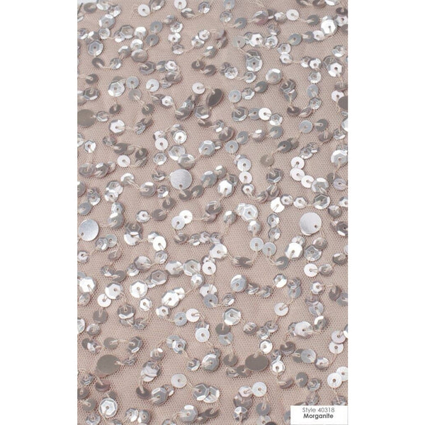 Adrianna Papell 40318 Allover Sequin Dress Morganite Sz. 14 (SAMPLE)