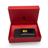 Ferrari Leather Money Clip Wallet Made In Italy W/ Presentation Box New