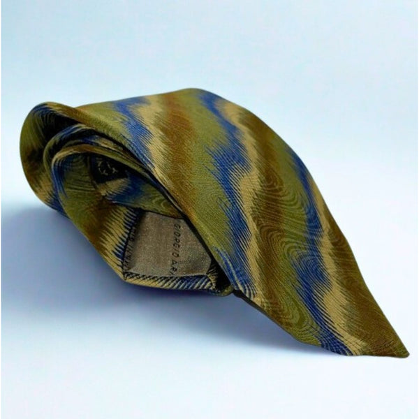 Giorgio Armani Cravatte 100% Silk Tie Abstract Pattern Made in Italy