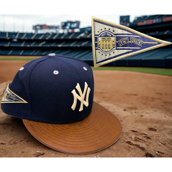New York Yankees 2008 Yankee Stadium Final Season New Era Leather Brim Hat 8